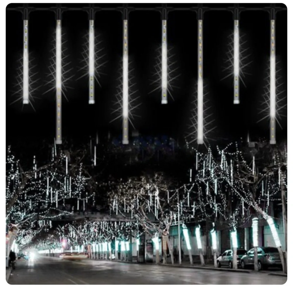 Enjoy Lighting 20-light Set 40’ LED Snowfall String Indoor/ Outdoor Blinking NEW